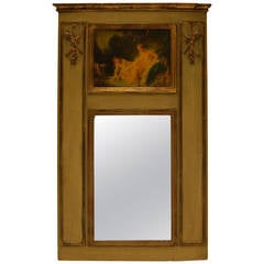 Louis XVI Period Trumeau with Painted Panel Featuring Two Female Nudes