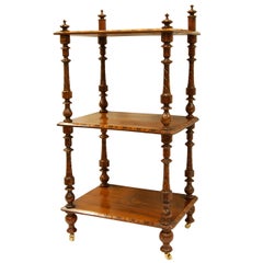 Early Victorian Era Rosewood Book Stand with Satinwood Banding