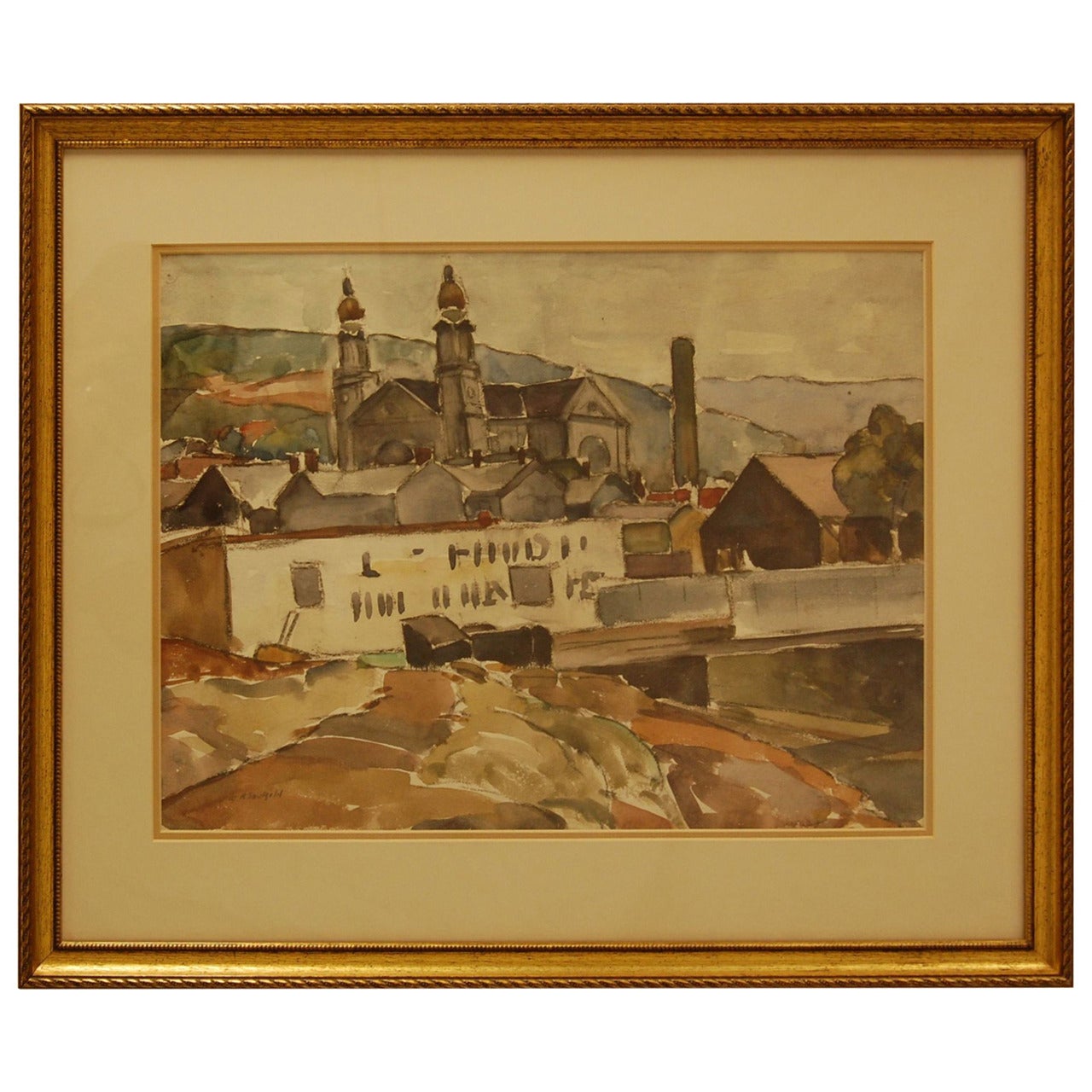 William Robert Shulgold Watercolor, Early to Mid-20th Century For Sale