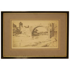 "The Alcántara Bridge" Print by Ernest Lumsden, circa 1913