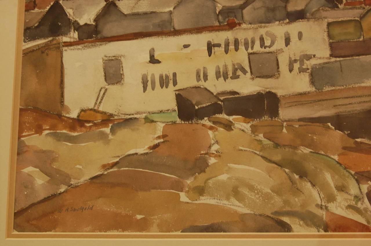 American William Robert Shulgold Watercolor, Early to Mid-20th Century For Sale