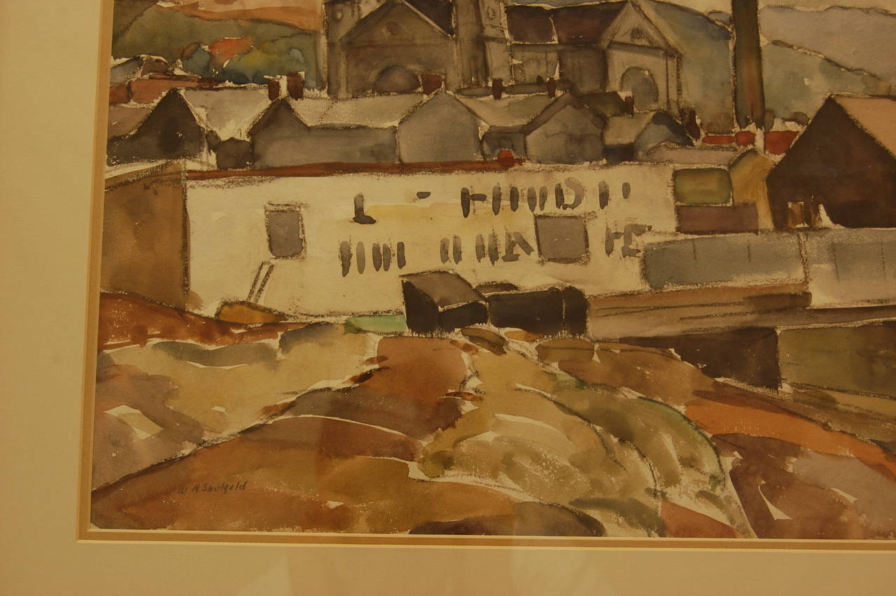 William Robert Shulgold Watercolor, Early to Mid-20th Century For Sale 1