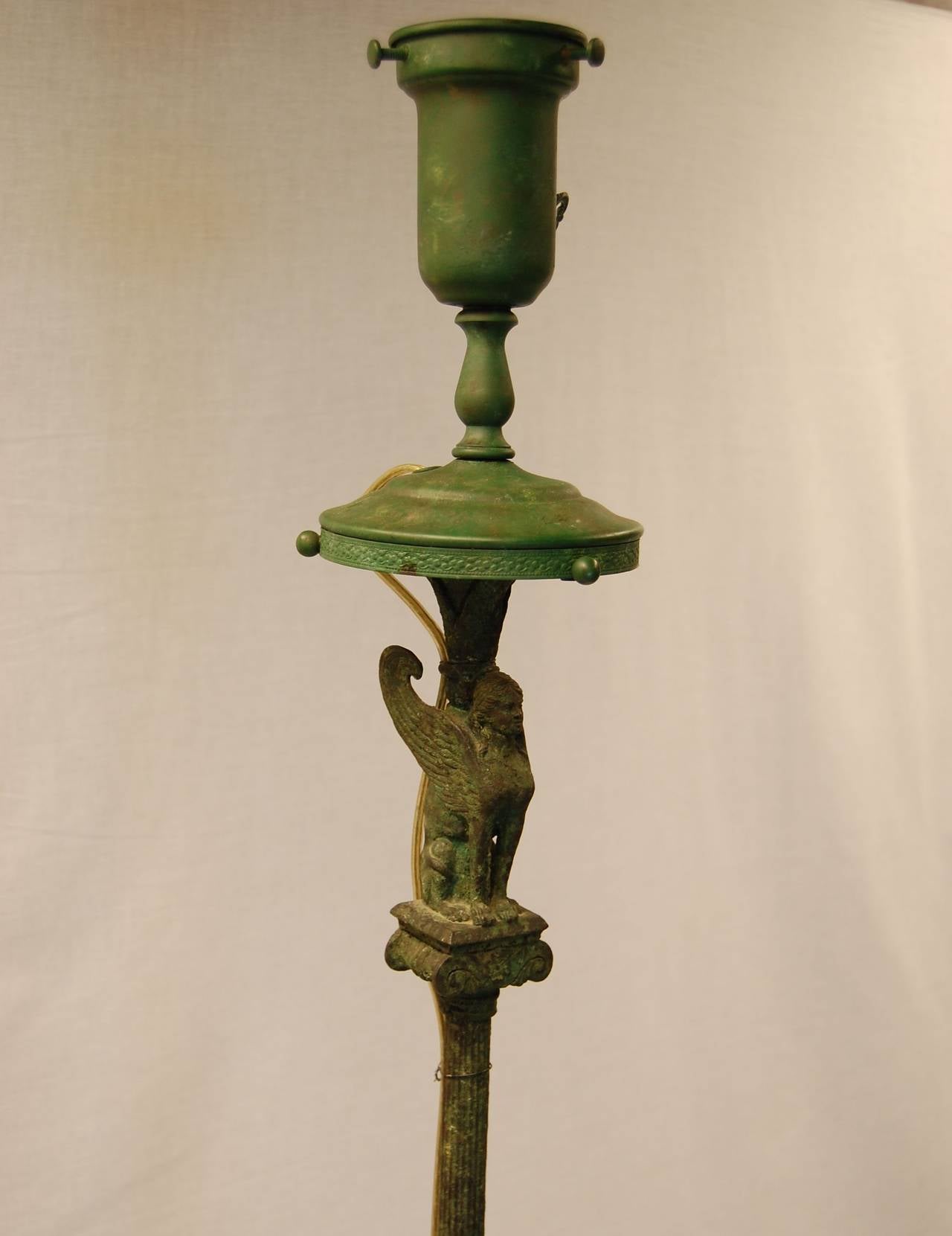 We purchased this bronze candelabrum as well as other pieces in the 1970s during a De-acquisition sale at the Carnegie Museum of Pittsburgh. These pieces were all personally commissioned by Andrew Carnegie for his new museum in Pittsburgh. The