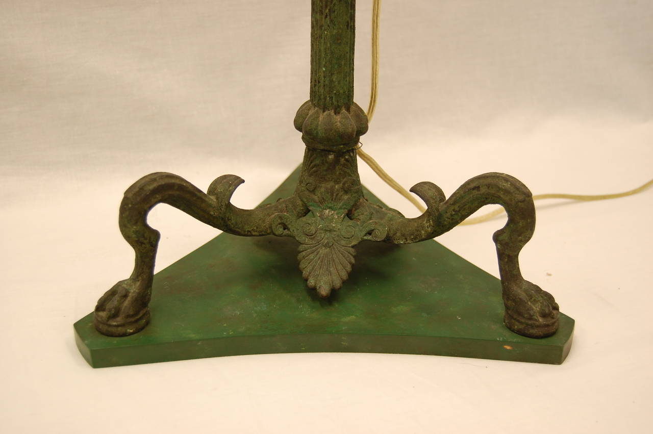 Grand Tour Bronze Candelabrum Wired as a Lamp 1