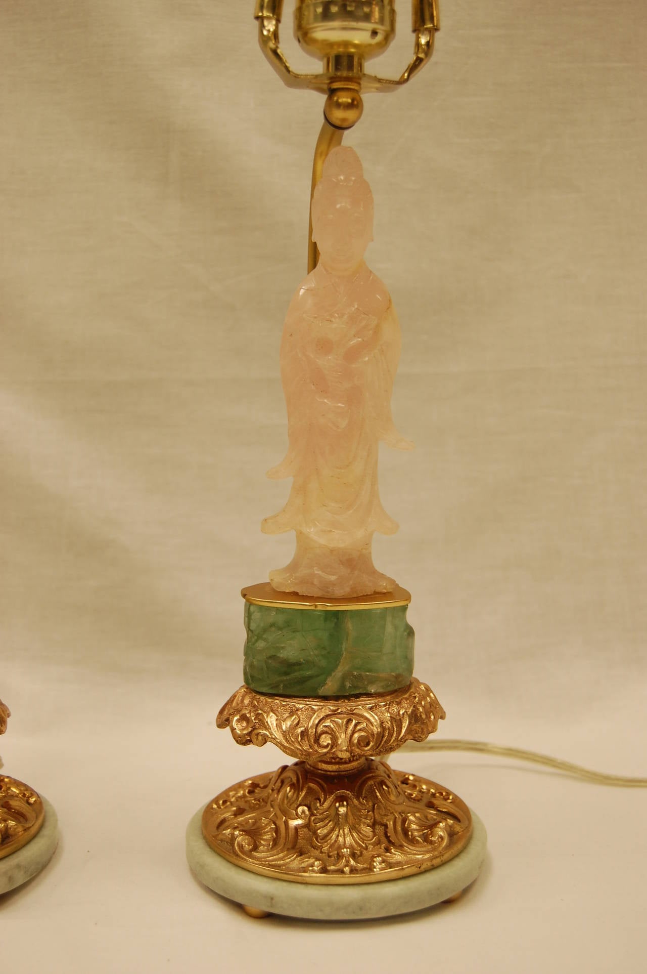 vintage jade lamp