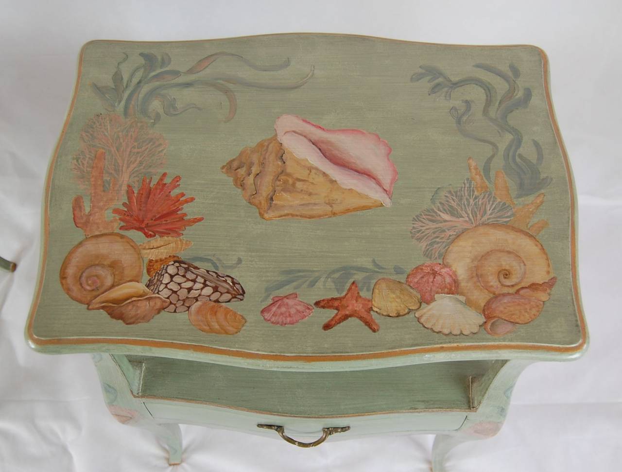 Pair of HandPainted Nightstands at 1stdibs