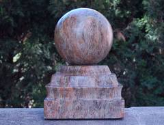 Large Carved Marble Finial "French Rouge Antique"