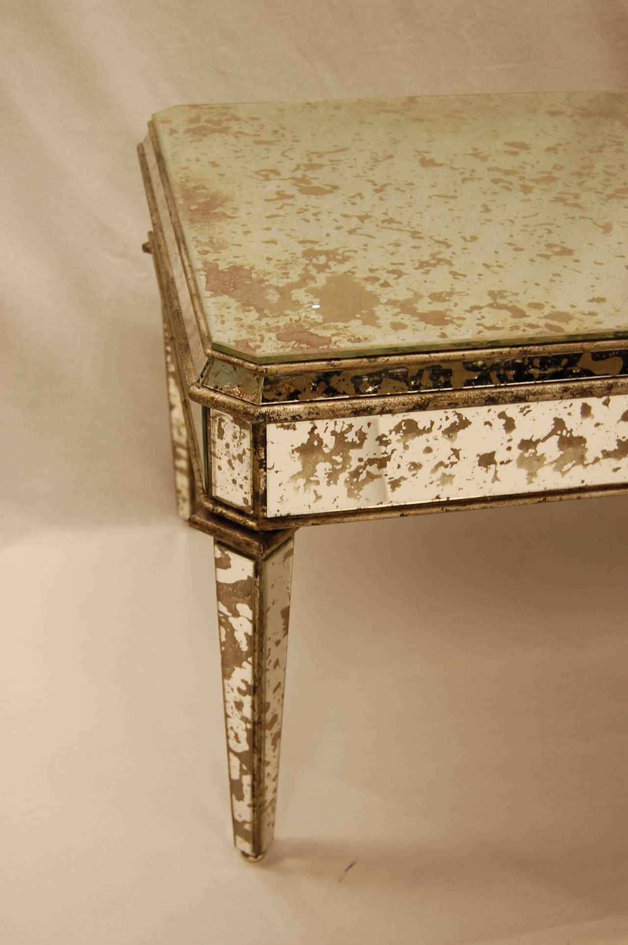 Midcentury Art Deco Style Mirrored Coffee Table at 1stDibs