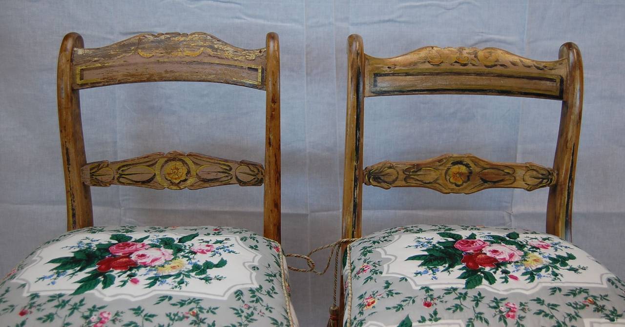 Paint Two 19th Century American Side Chairs, Baltimore, circa 1820-1835