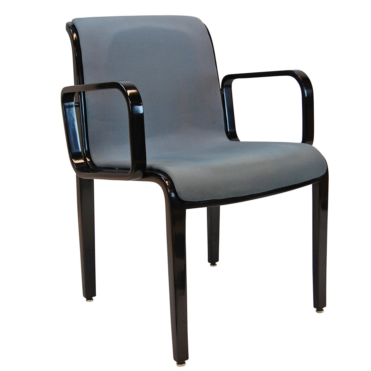 Black Lacquered Armchair by Bill Stephens, for Knoll Furniture For Sale