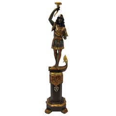 19th Century Venetian Blackamoor Figure on Gondola Base 11