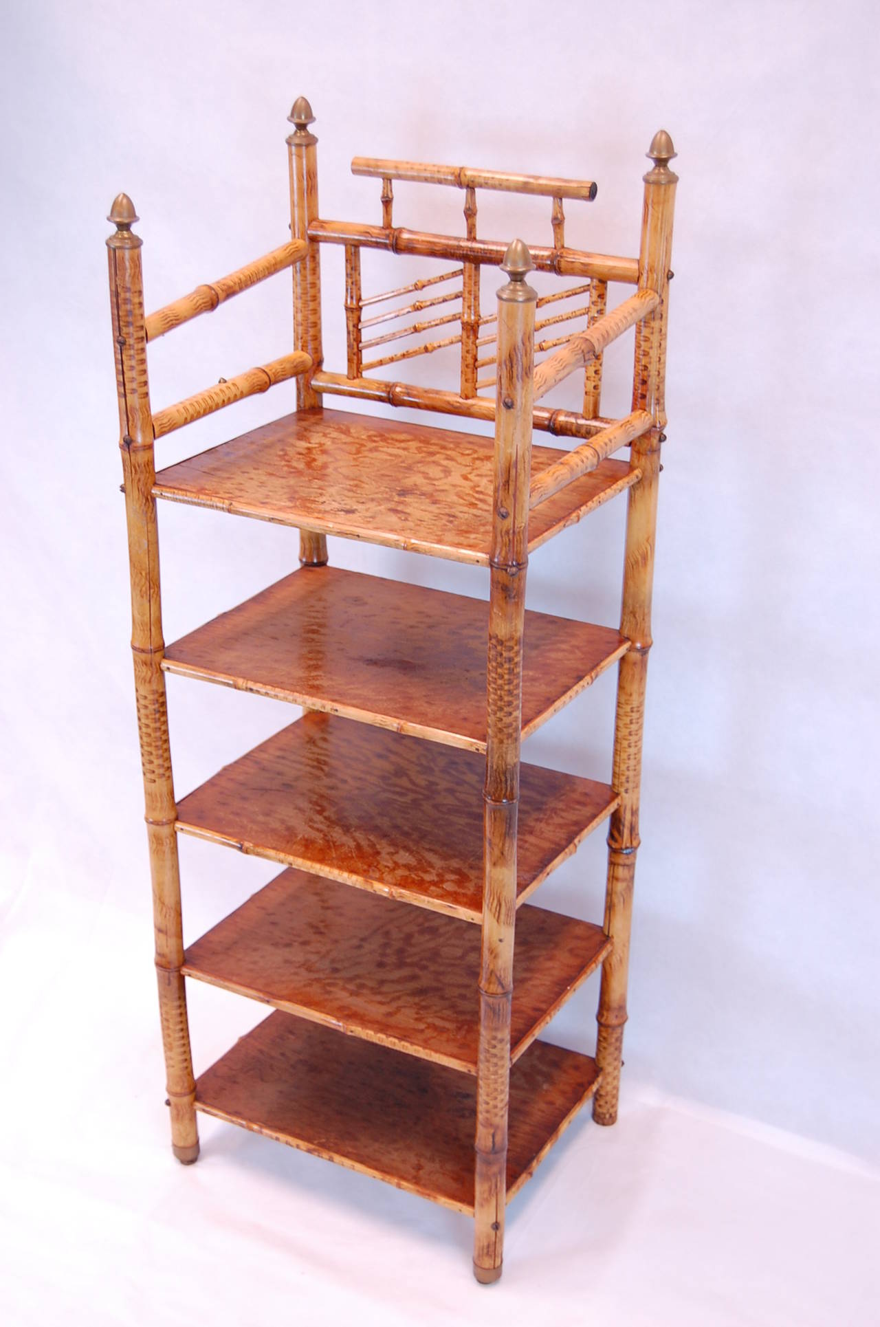Faux Bamboo Etagere In Good Condition In Pittsburgh, PA