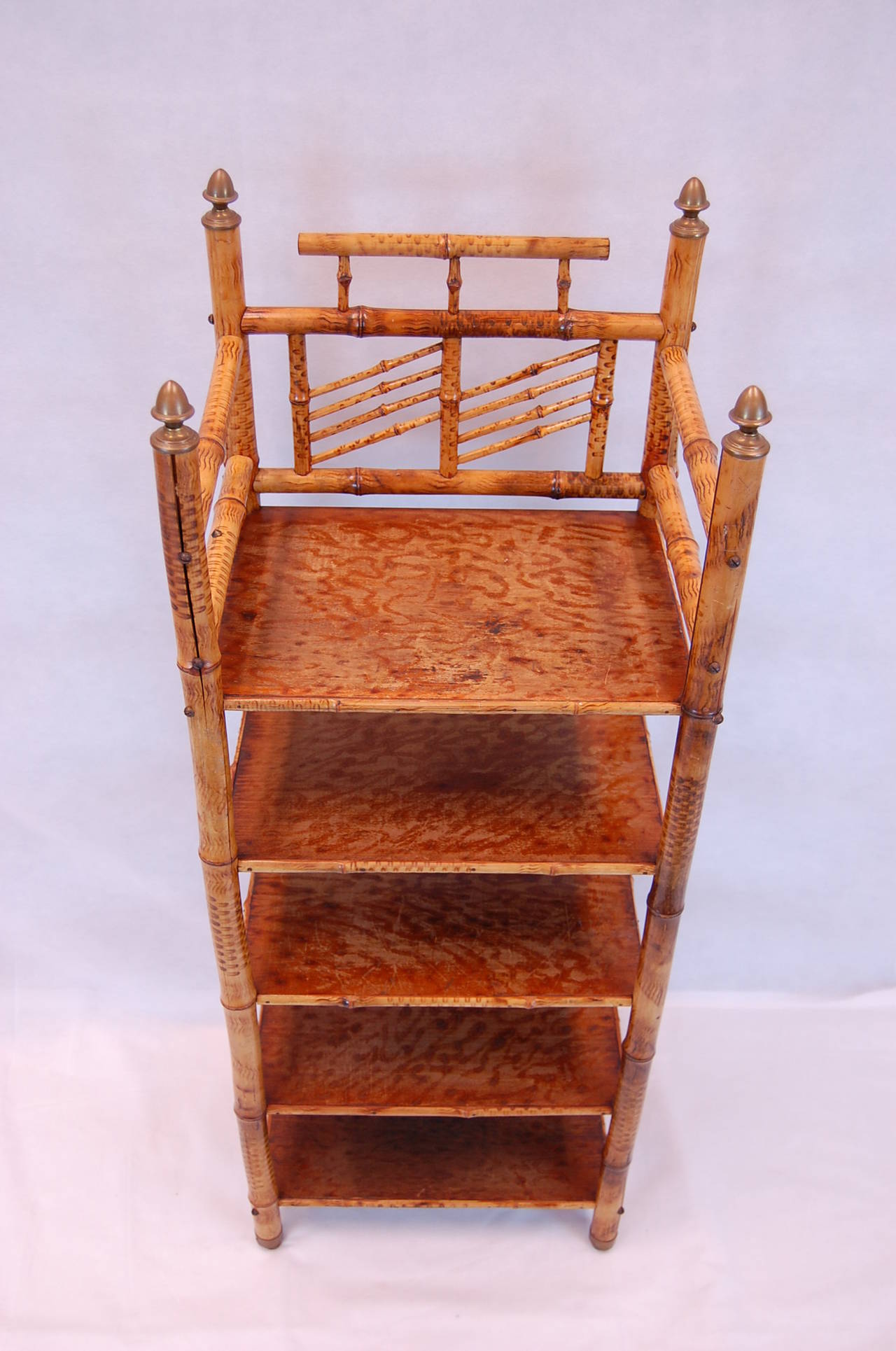 20th Century Faux Bamboo Etagere