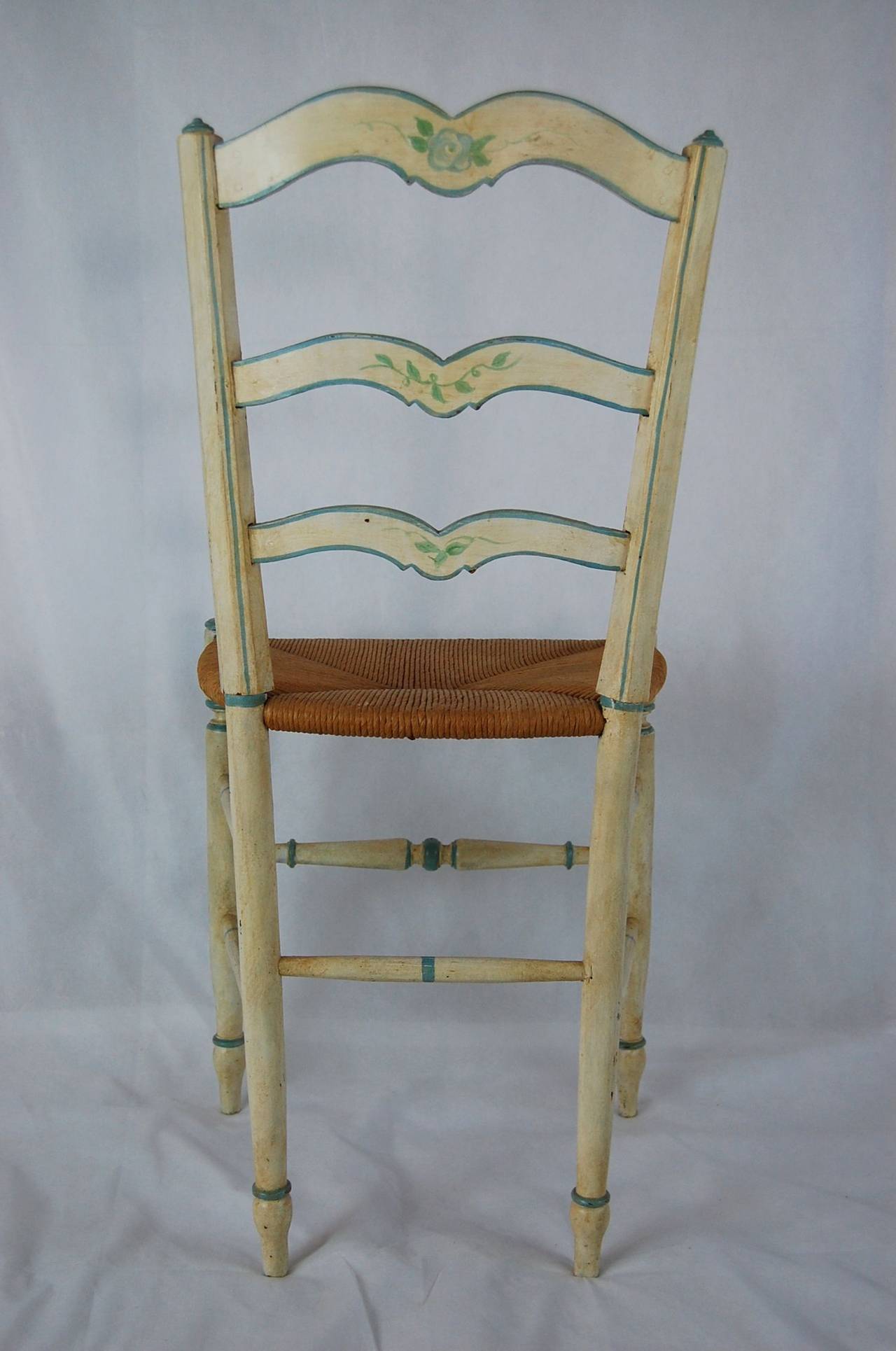 Painted Rush Seat Side Chair 1