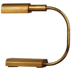 Sleek Bauhaus Inspired Brass Desk Lamp by Chapman