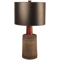 Incomparable Gordon + Jane Martz Lamp with Incised Decoration