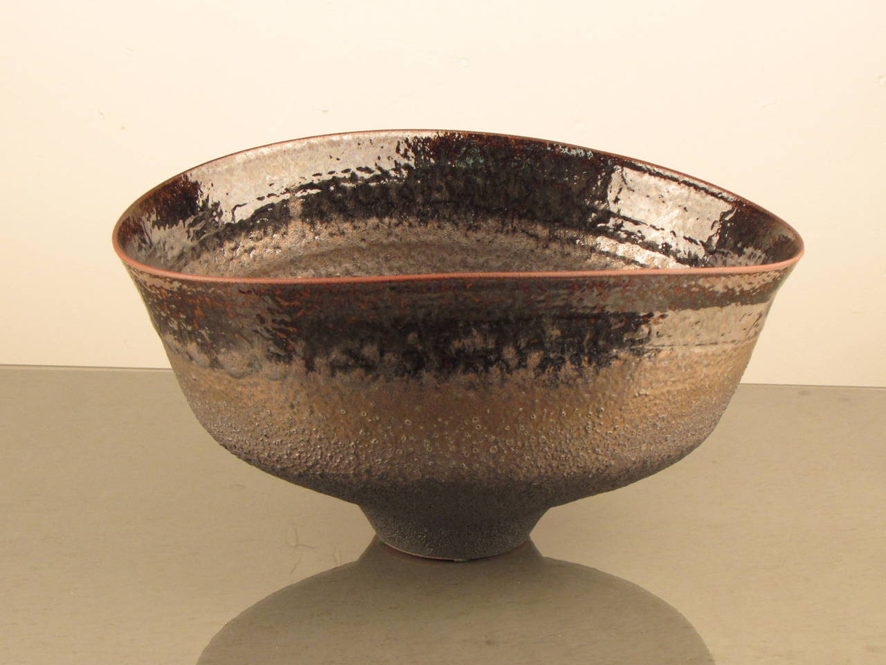 Statuesque Footed Vessel by Studio Potter, Jeremy Briddell