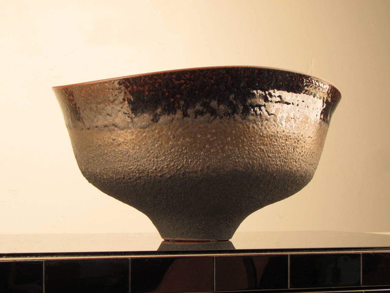 Modern Statuesque Footed Vessel by Studio Potter, Jeremy Briddell
