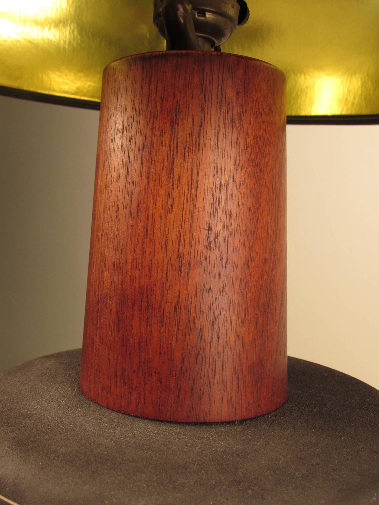 Mid-20th Century Incomparable Gordon + Jane Martz Lamp with Incised Decoration