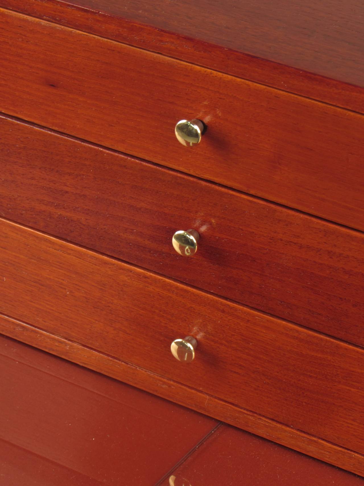 Polished Dapper Dresser or Jewelry Box in the Style of Paul McCobb