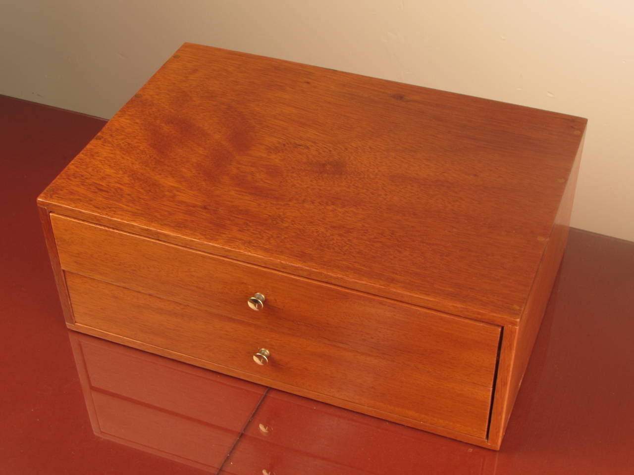 Polished Lovely Dresser or Jewelry Box in the style of Paul McCobb