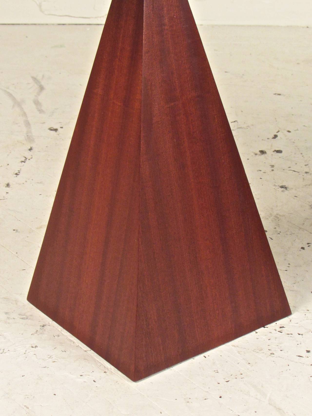 Rare, Astounding Side Tables by Harvey Probber in Gleaming Ribbon Mahogany 3