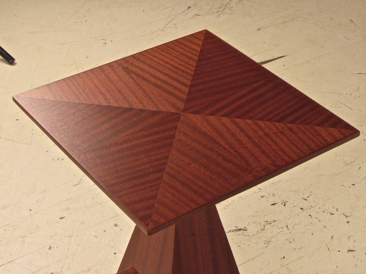 American Rare, Astounding Side Tables by Harvey Probber in Gleaming Ribbon Mahogany