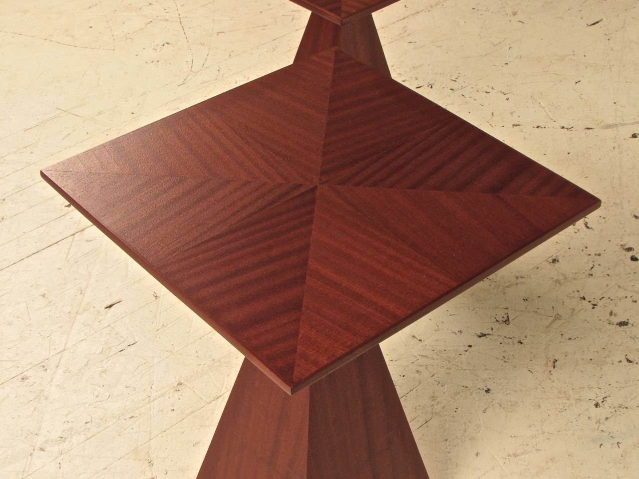 Rare, Astounding Side Tables by Harvey Probber in Gleaming Ribbon Mahogany 4