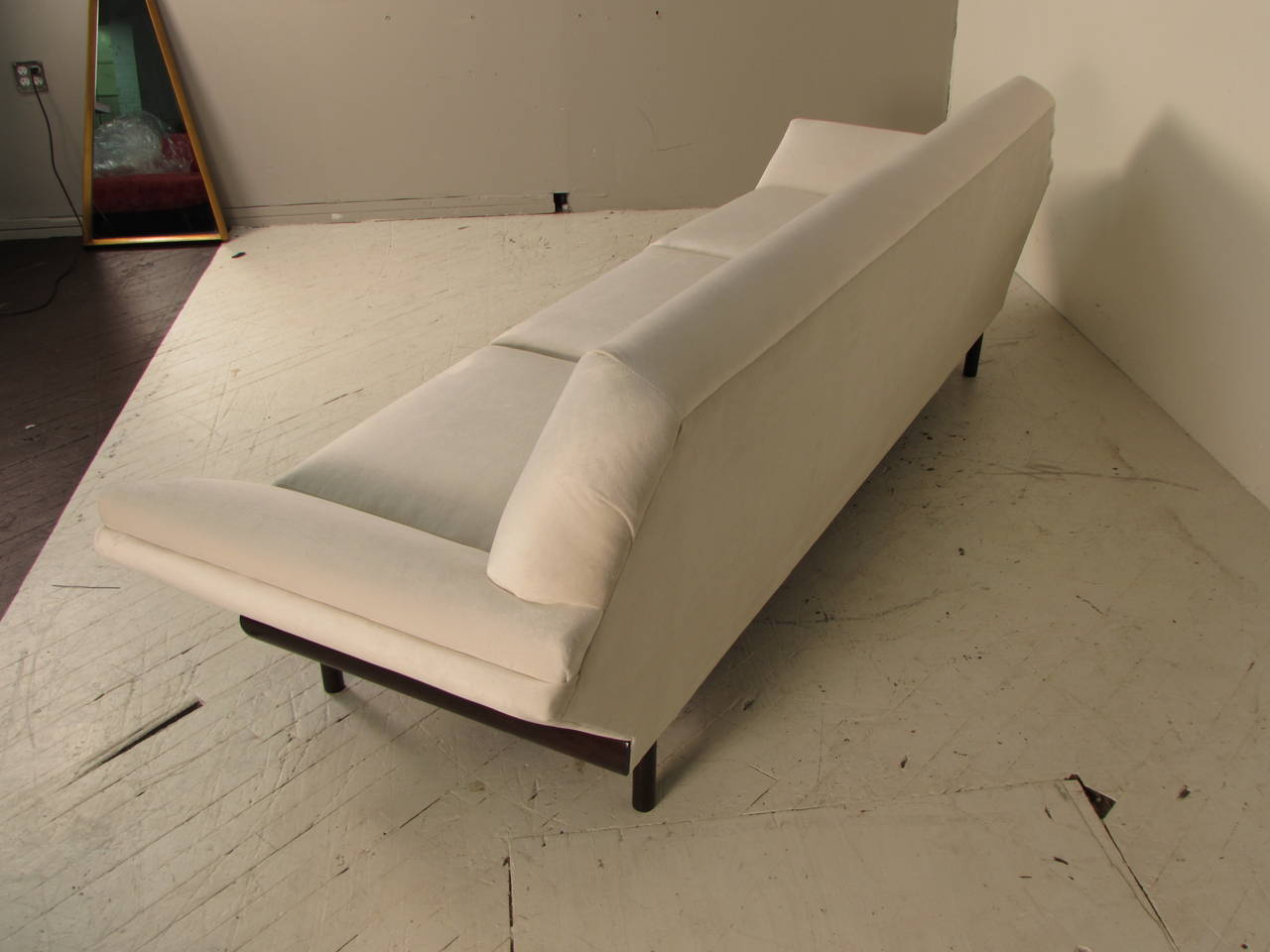 Velvet Fabulous Fully Restored Midcentury Sofa in the Style of Adrian Pearsall