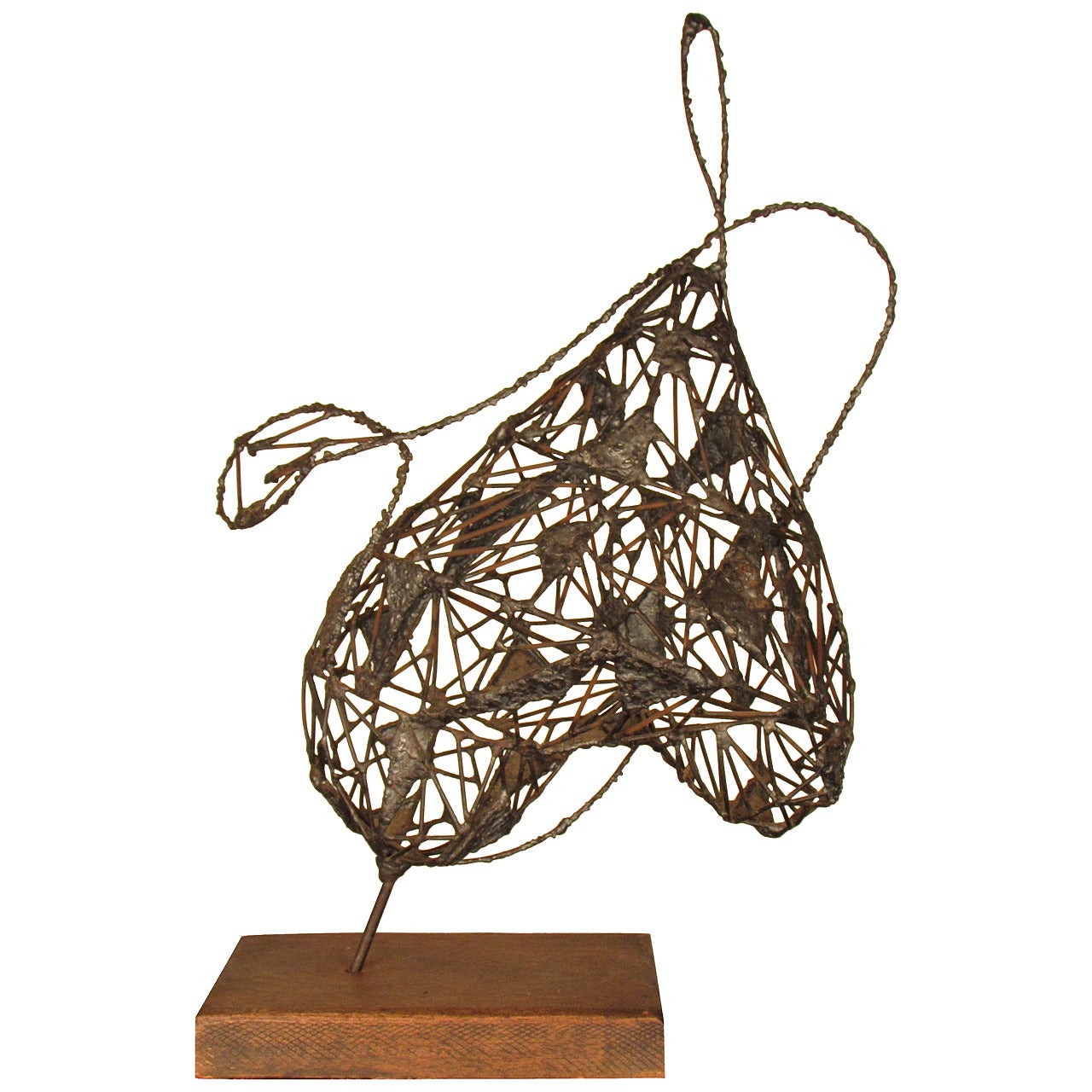 Biomorphic Brutalist Wire Sculpture in the style of Guy Pullen