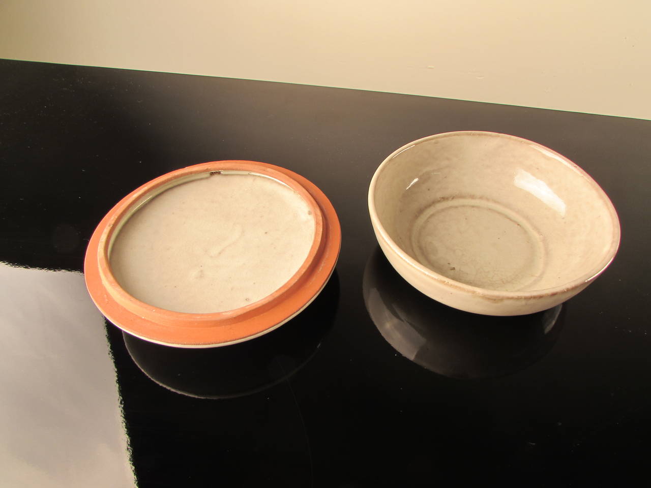 American Design Technics Lidded Pottery Vessel with Crystalline Glaze Pool