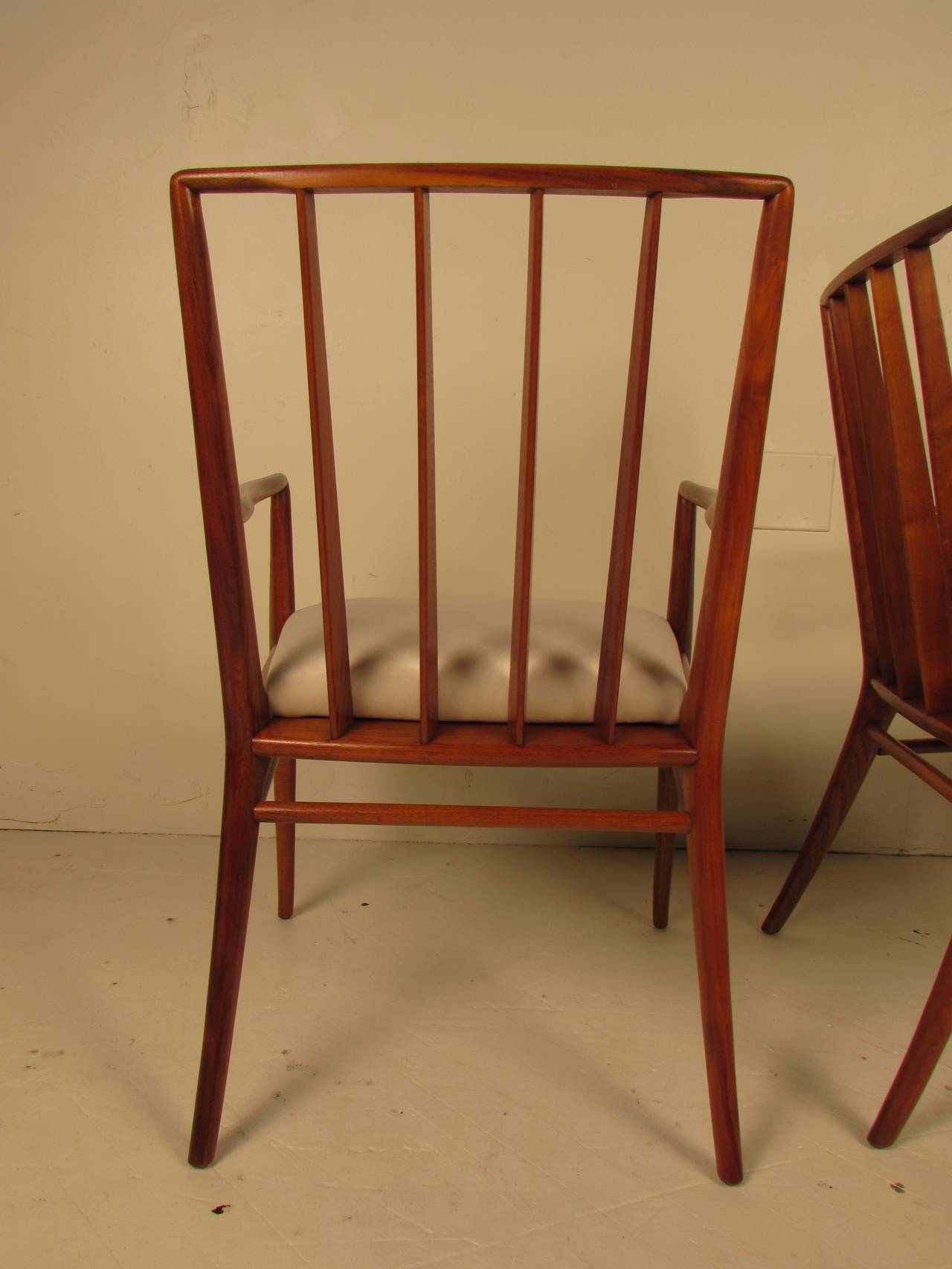 Sculptural Mahogany Armchairs by T.H. Robsjohn-Gibbings In Excellent Condition In New York, NY