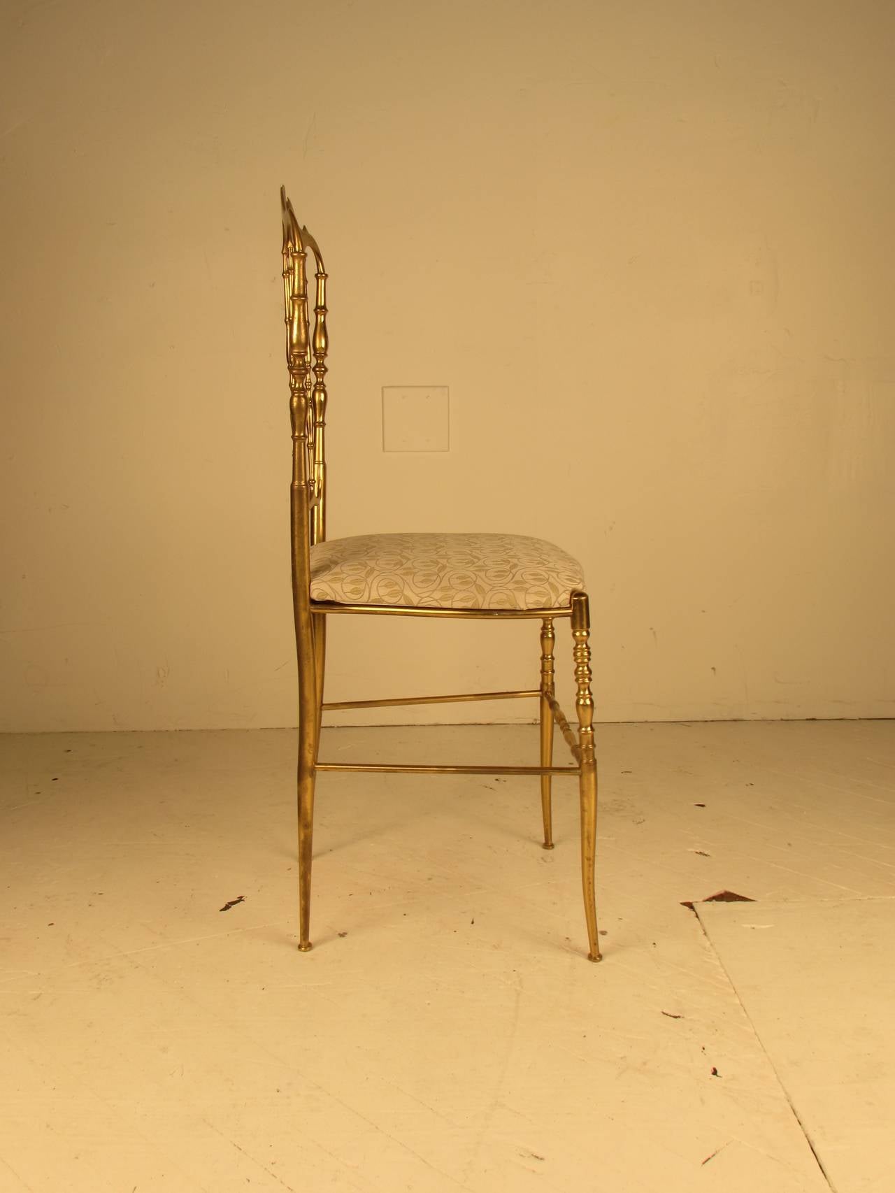 Early 20th Century Brass Vanity or Desk Chair by Chiavari