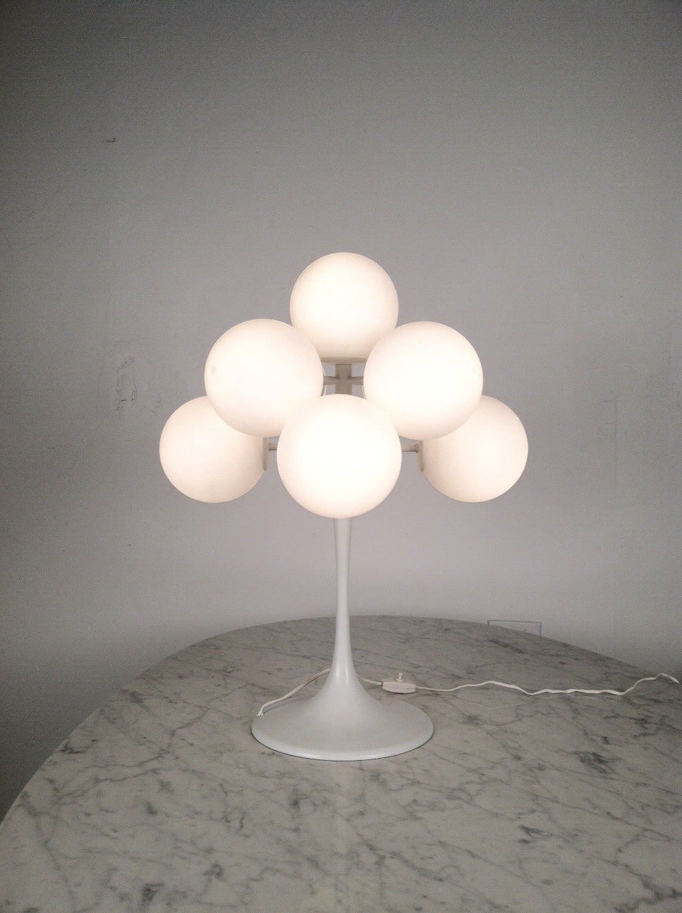 Rare Nine-Orb Tulip Table Lamp by Max Bill, Switzerland, circa 1960