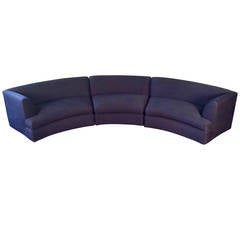 Awesome Curved Sofa by Directional in the Style of Milo Baughman
