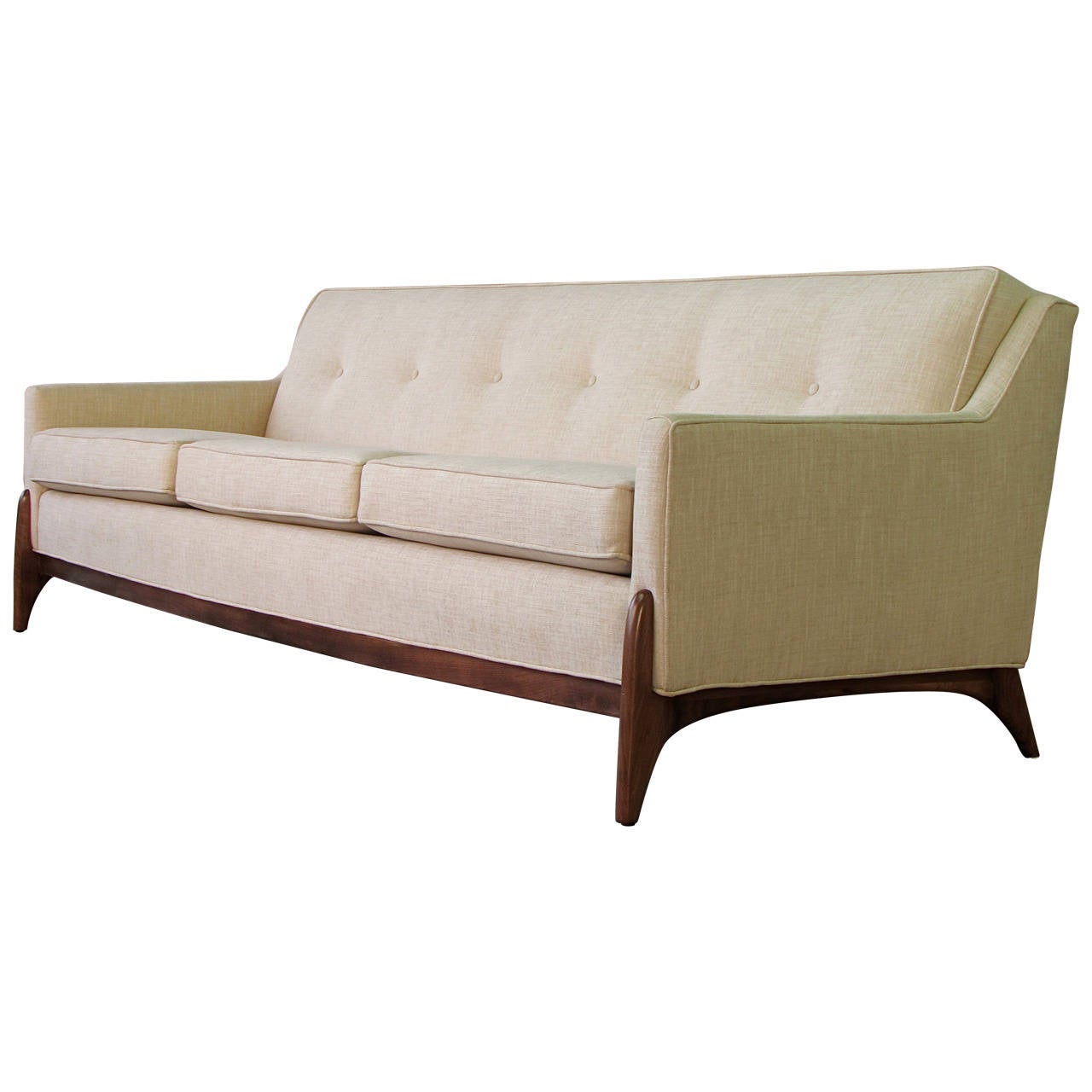 Stunning MidCentury Modern Sofa with Sculptural Legs, circa 1950 at