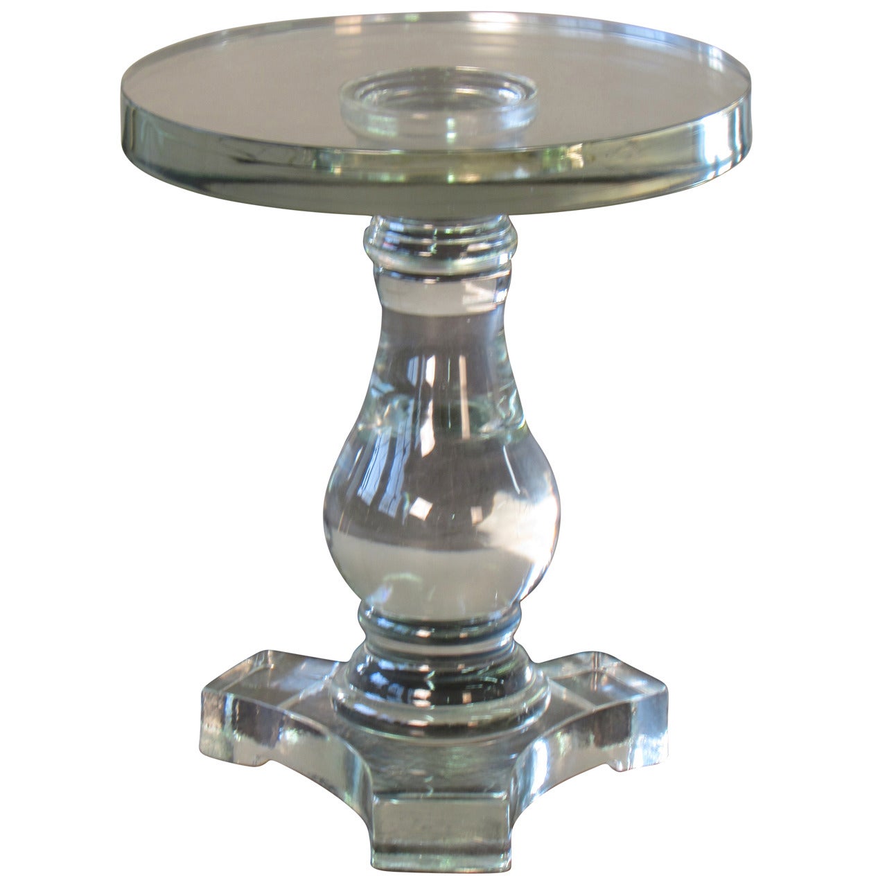 Beautiful Solid Murano Glass Baluster Table or Pedestal by Wicker Works