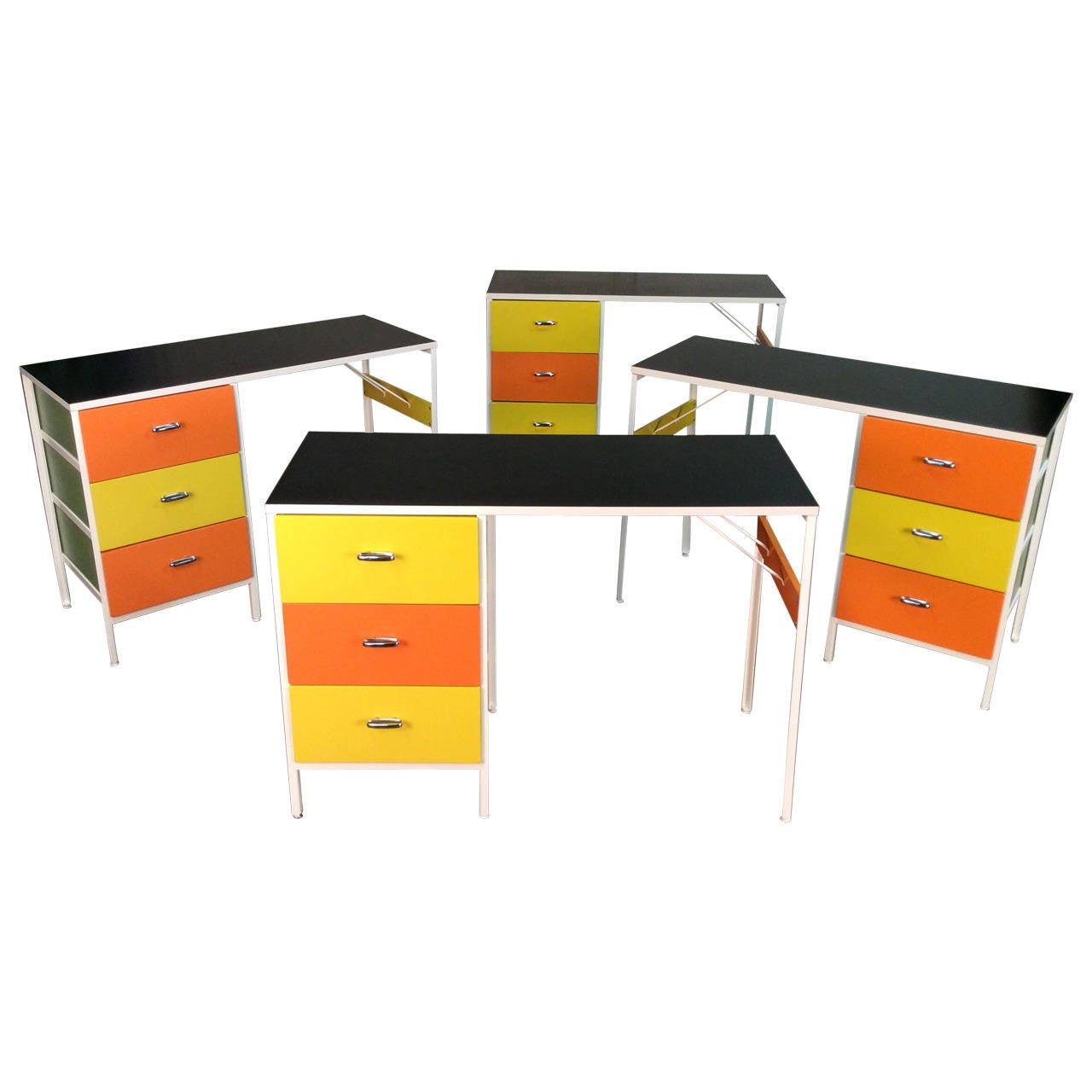 Herman Miller Desk Model 4173 by Nelson, circa 1955, Four