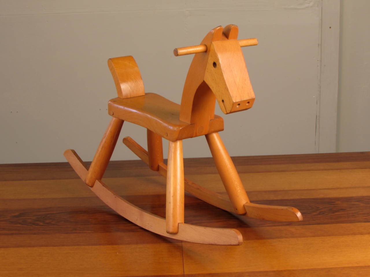 Fantastic and Rare Child's Rocking Horse by Kay Bojesen, Denmark, circa 1940 In Excellent Condition In New York, NY