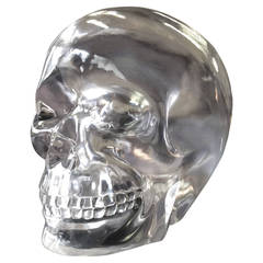 Life-Sized Clear Resin Skull, circa 1970