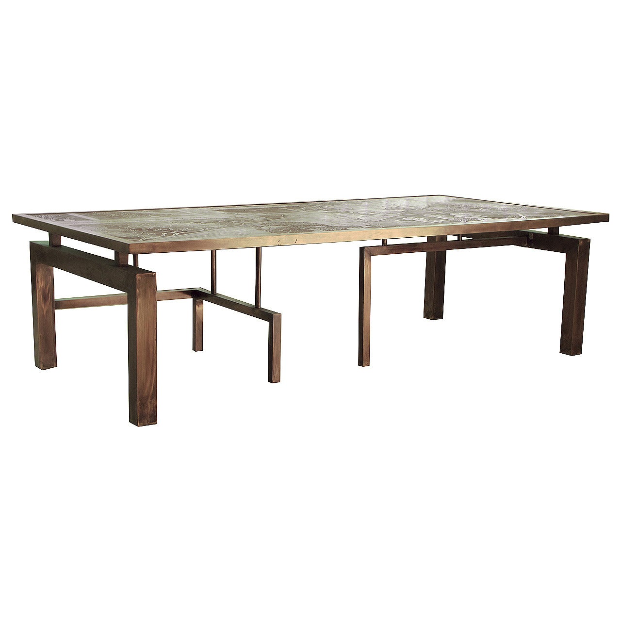 Rare Architectural "Medici" Coffee Table by Philip and Kelvin LaVerne, NYC