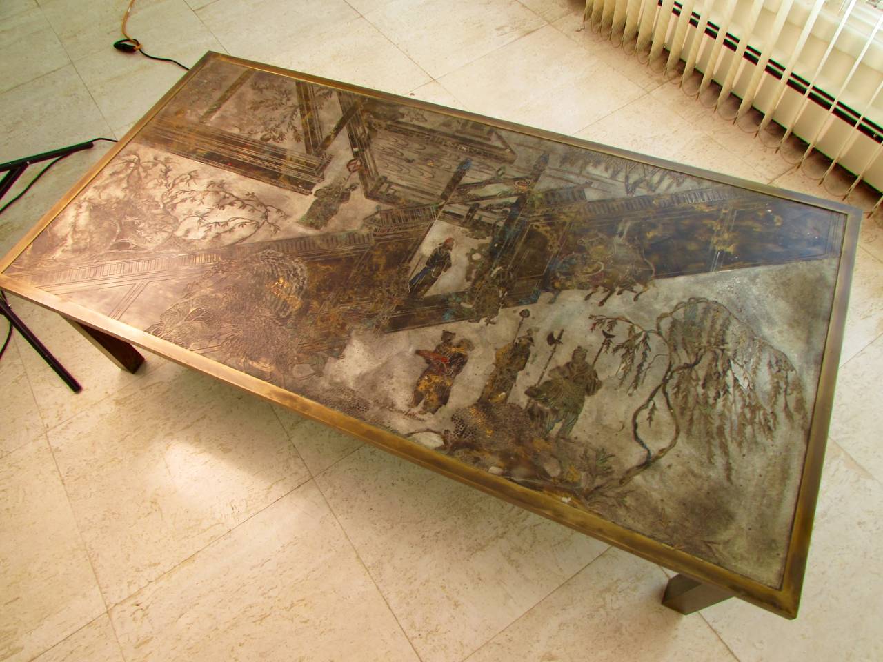 Rare Architectural "Medici" Coffee Table by Philip and Kelvin LaVerne, NYC