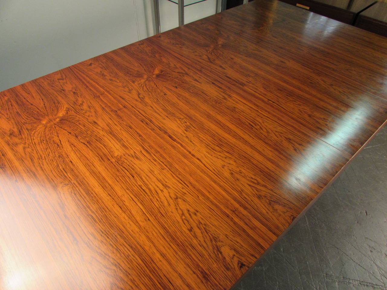 Stunning Rosewood and Brass Dining Table by Harvey Probber Studio, 1965 3