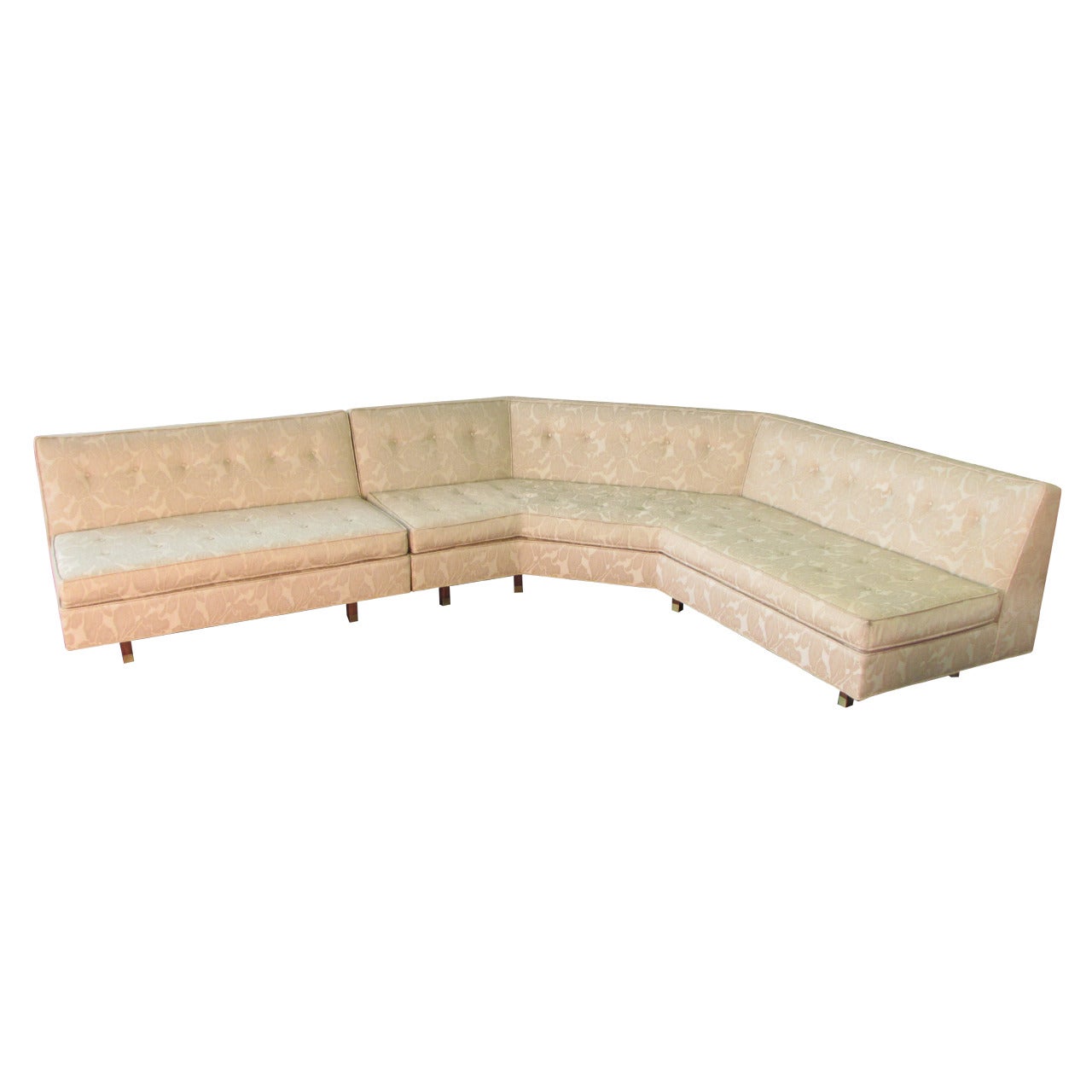 Signed Harvey Probber L-Shaped Sofa with Sofa Table, 1965