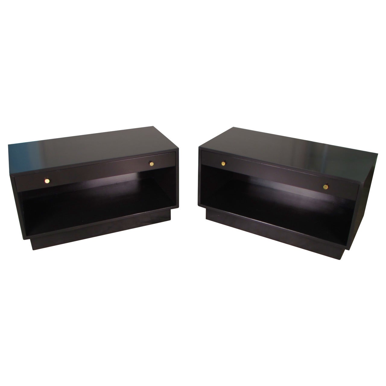 Pair of Lacquered End Tables or Night Stands by Harvey Probber Studio