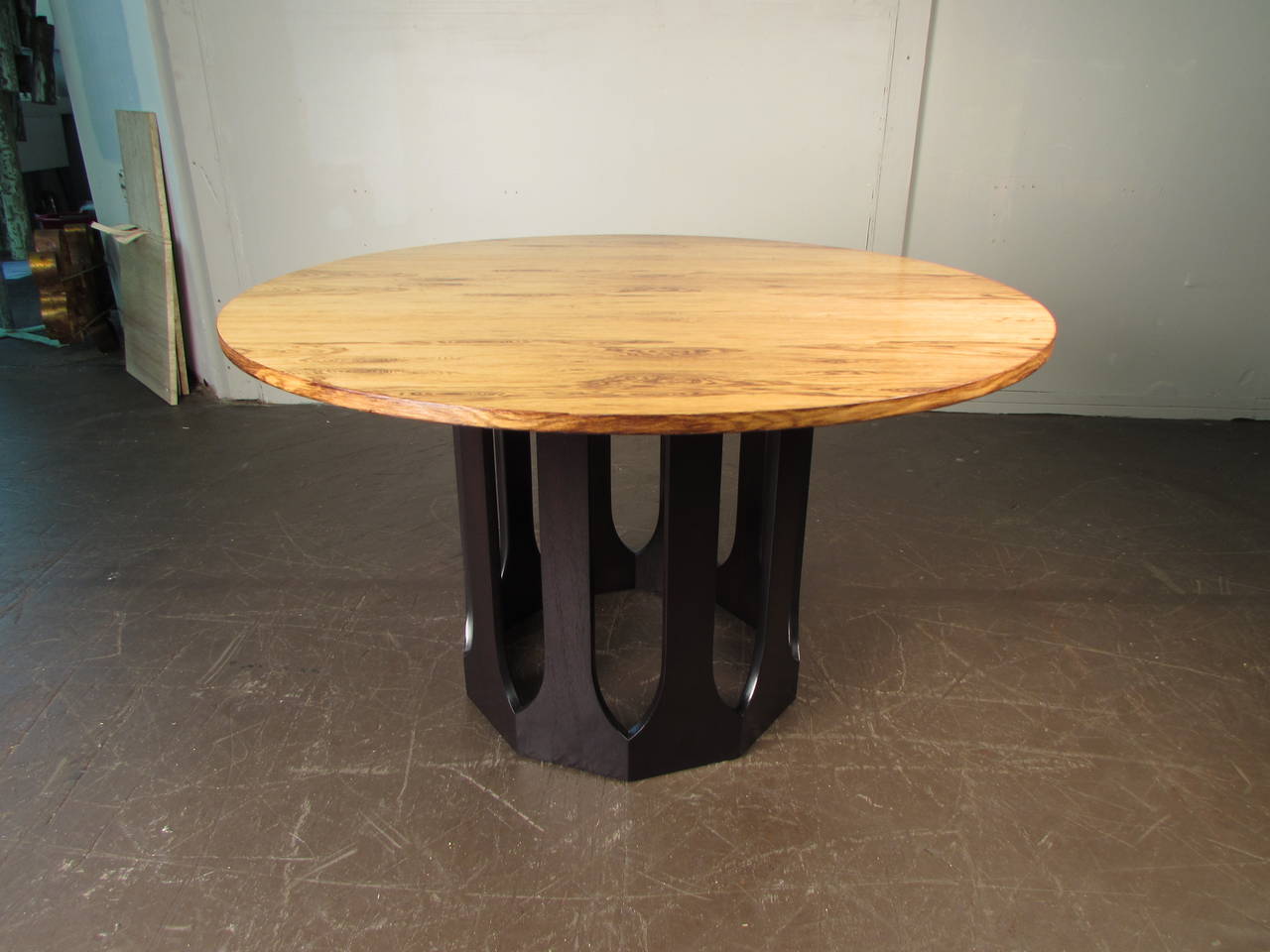 Mid-Century Modern Bleached Rosewood and Mahogany Dinette Table by Harvey Probber, 1965