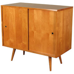 Used Paul McCobb Sliding Door Sideboard Buffet Cabinet with Splayed Legs