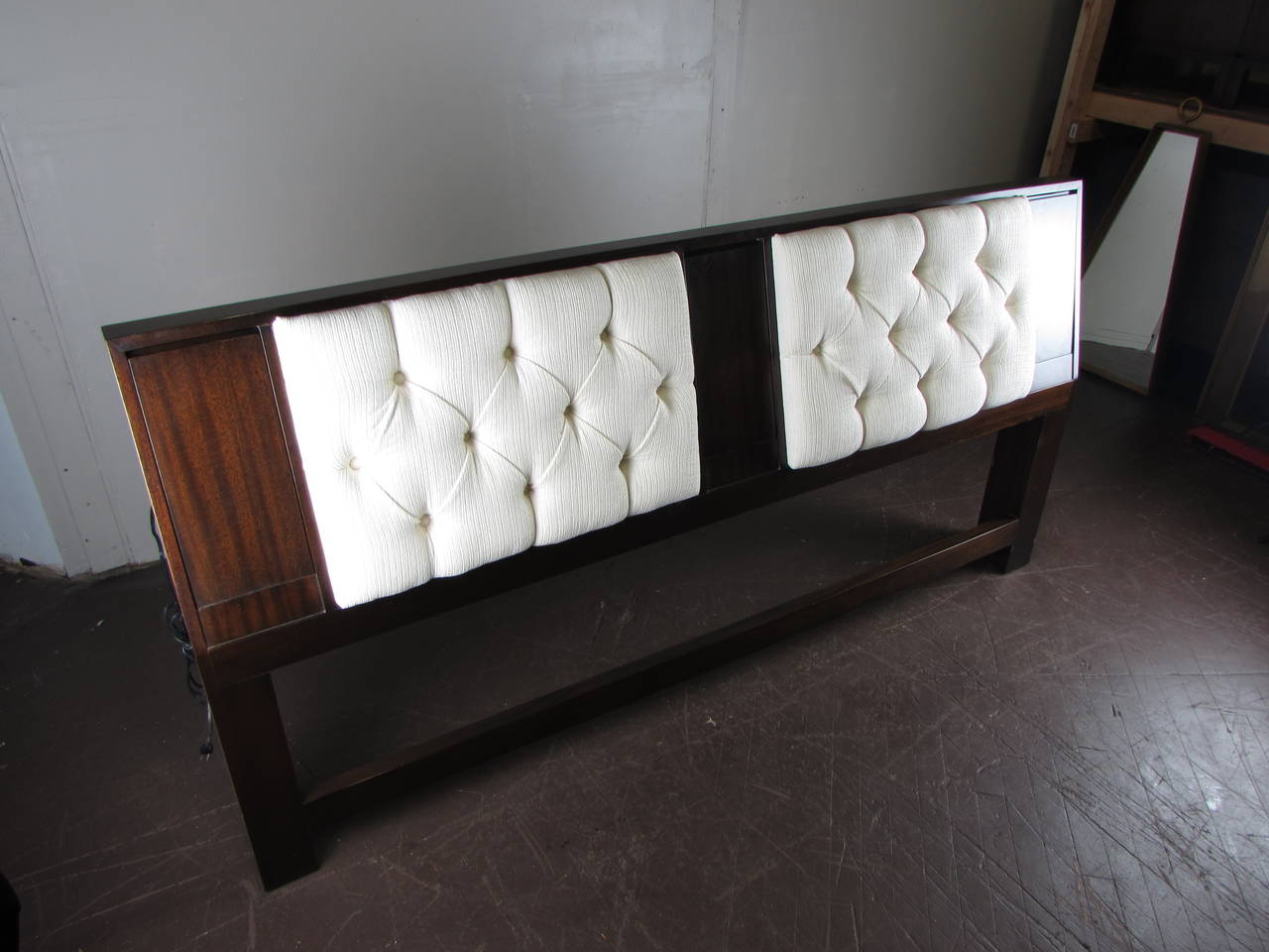 king headboard with built-in reading lights