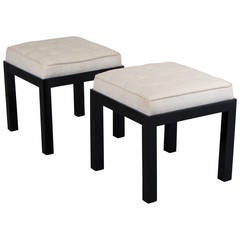 Vintage Handsome Upholstered Stools or Benches in the Style of Harvey Probber, 1960s