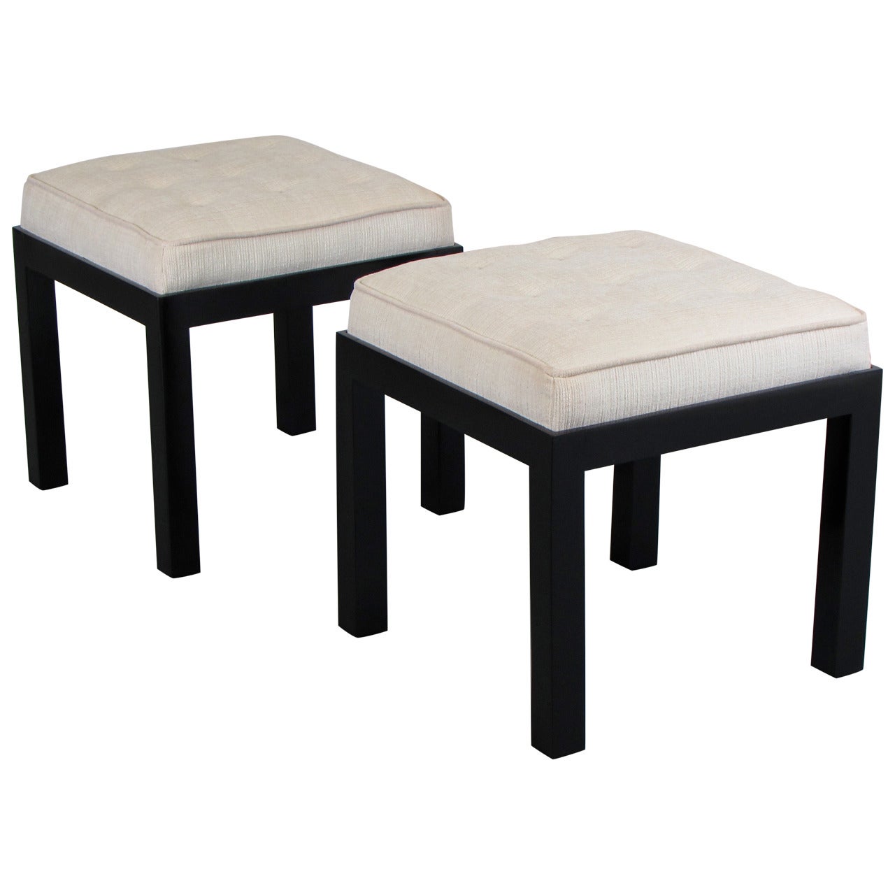 Handsome Upholstered Stools or Benches in the Style of Harvey Probber, 1960s